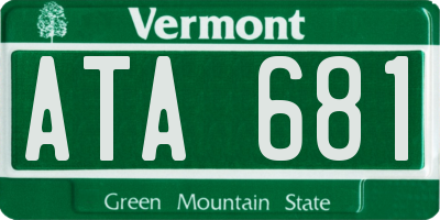 VT license plate ATA681