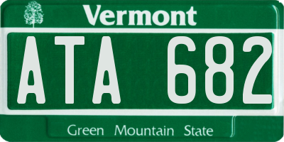 VT license plate ATA682