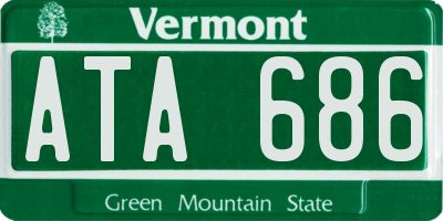 VT license plate ATA686