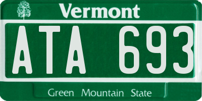 VT license plate ATA693