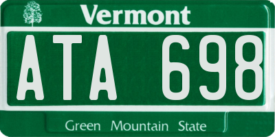 VT license plate ATA698