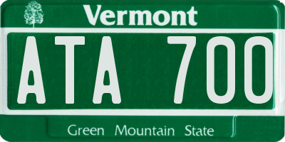 VT license plate ATA700