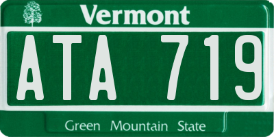 VT license plate ATA719