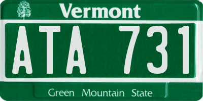 VT license plate ATA731