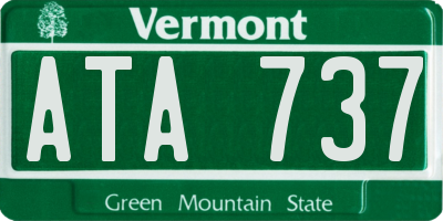 VT license plate ATA737