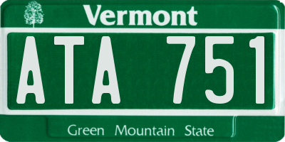 VT license plate ATA751
