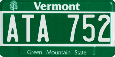 VT license plate ATA752