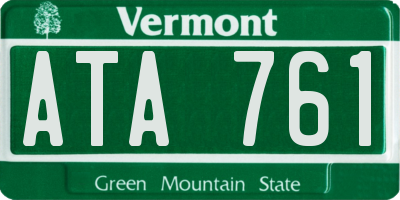 VT license plate ATA761