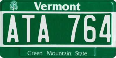 VT license plate ATA764