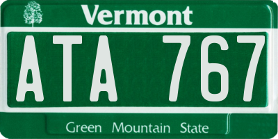 VT license plate ATA767