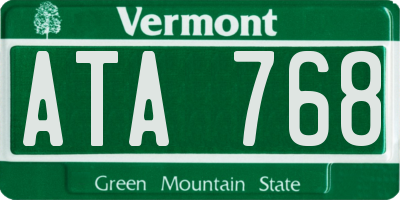 VT license plate ATA768