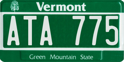 VT license plate ATA775