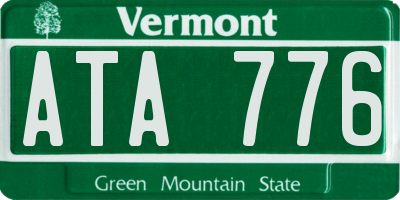 VT license plate ATA776