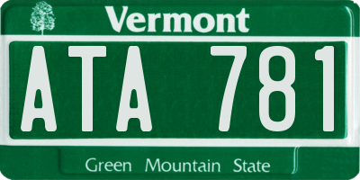 VT license plate ATA781