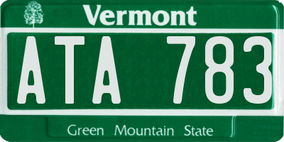 VT license plate ATA783