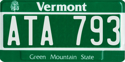 VT license plate ATA793
