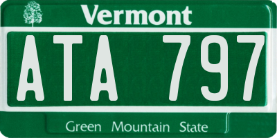VT license plate ATA797