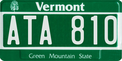 VT license plate ATA810