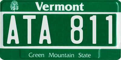 VT license plate ATA811