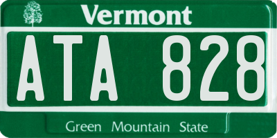 VT license plate ATA828