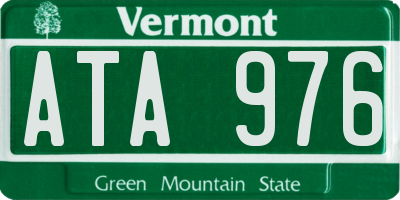 VT license plate ATA976