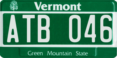 VT license plate ATB046