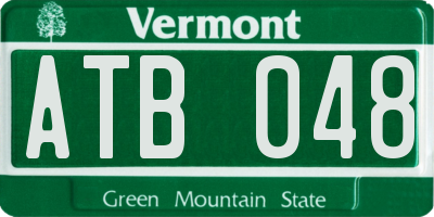 VT license plate ATB048
