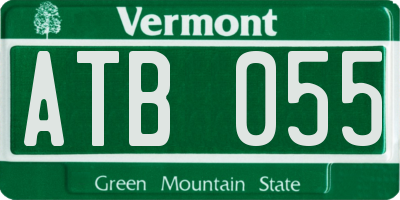 VT license plate ATB055