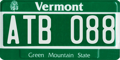 VT license plate ATB088