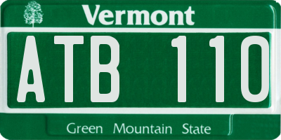 VT license plate ATB110