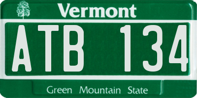VT license plate ATB134