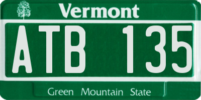 VT license plate ATB135