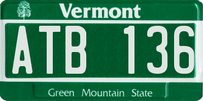 VT license plate ATB136