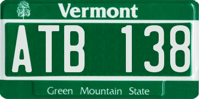 VT license plate ATB138