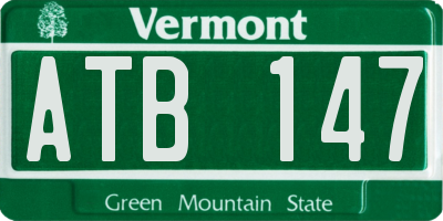 VT license plate ATB147