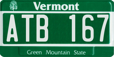 VT license plate ATB167
