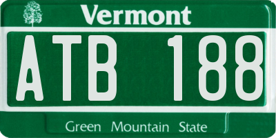 VT license plate ATB188