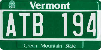 VT license plate ATB194