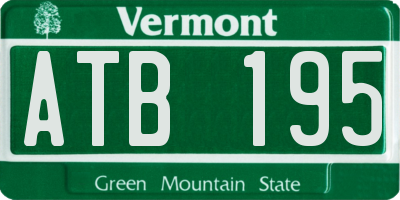 VT license plate ATB195