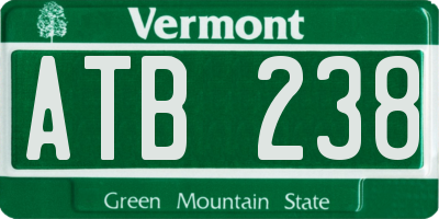 VT license plate ATB238