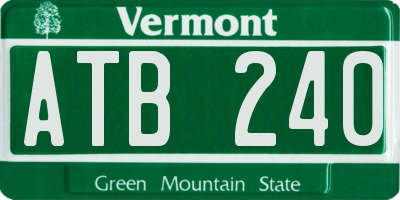 VT license plate ATB240