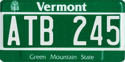 VT license plate ATB245
