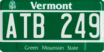 VT license plate ATB249