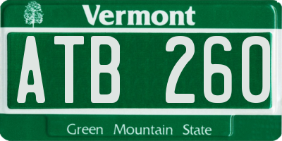 VT license plate ATB260