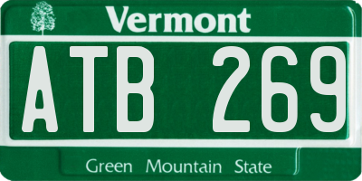 VT license plate ATB269