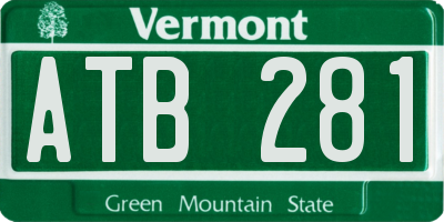 VT license plate ATB281