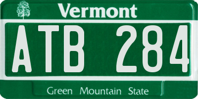 VT license plate ATB284