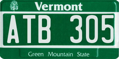VT license plate ATB305