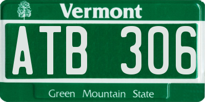 VT license plate ATB306