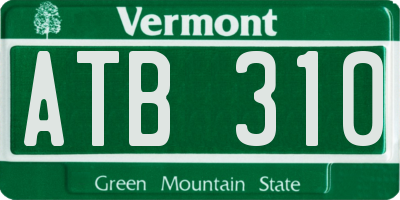 VT license plate ATB310